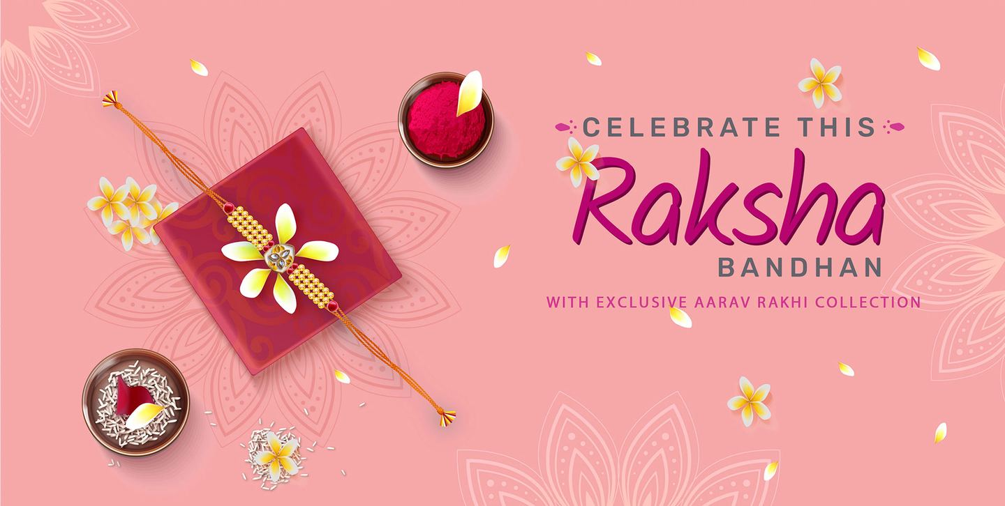 Rakhi with roli, chawal and diya for Raksha Bandhan