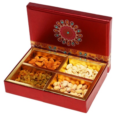 With Dry Fruits Box of 4 type Nuts