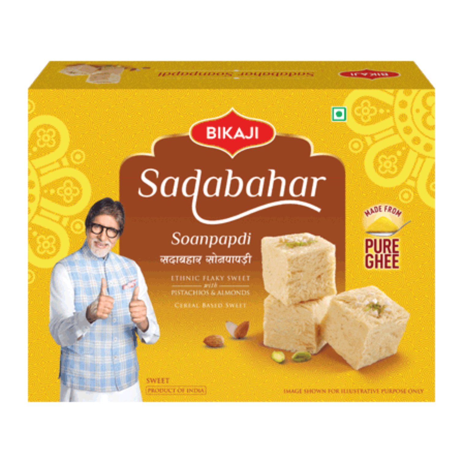 With 450gm Desi Ghee Soan Papdi Sadabahar (Bikaji)