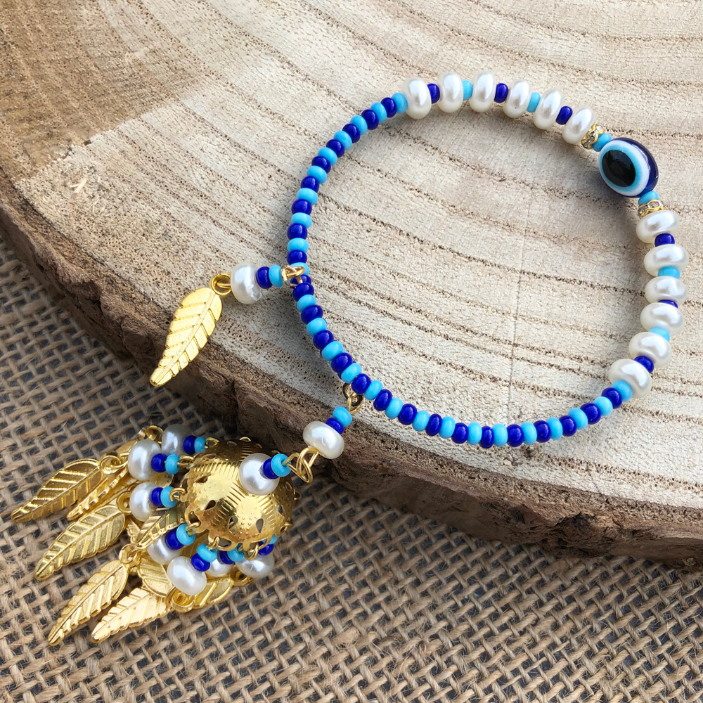 Navy Blue Evil Eye Nazar Bracelet, Lucky Protective Friendship Bracele –  LylaSupplies