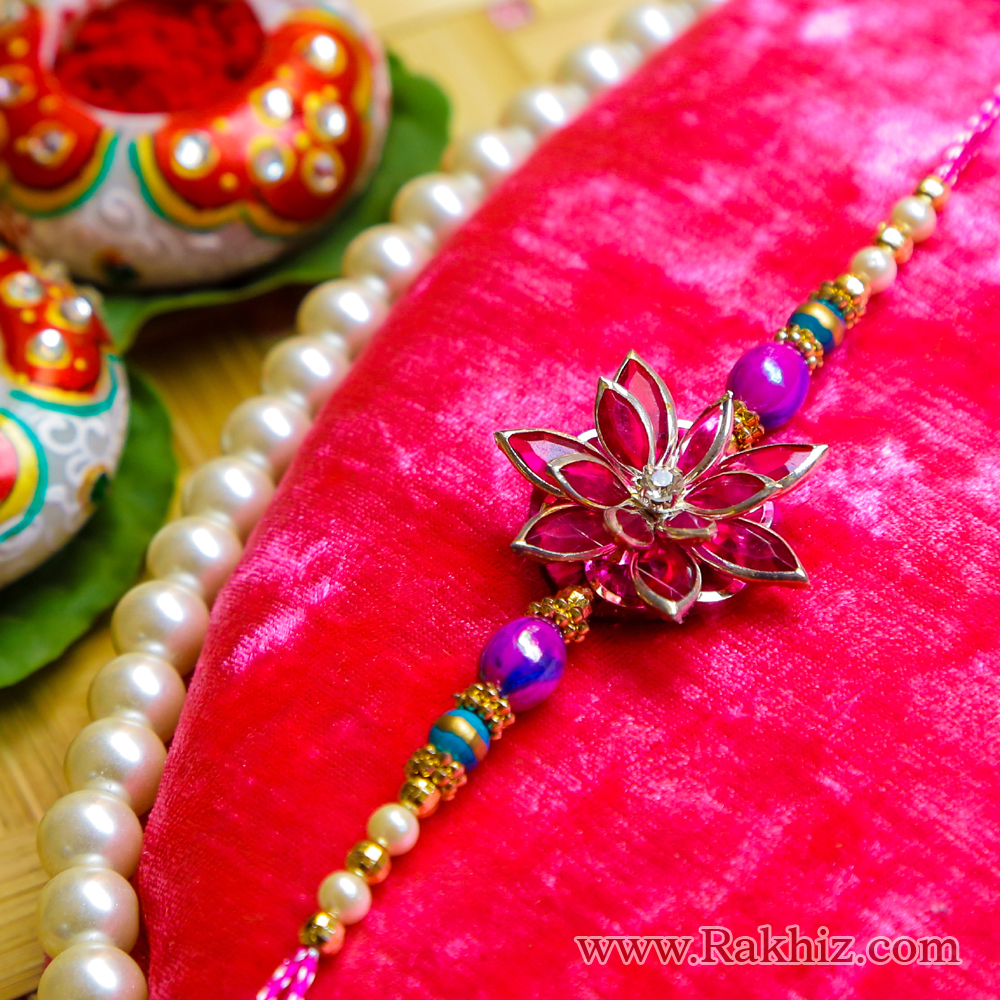 Lotus Flower Brother Rakhi Buy Online Bracelet Rakhi
