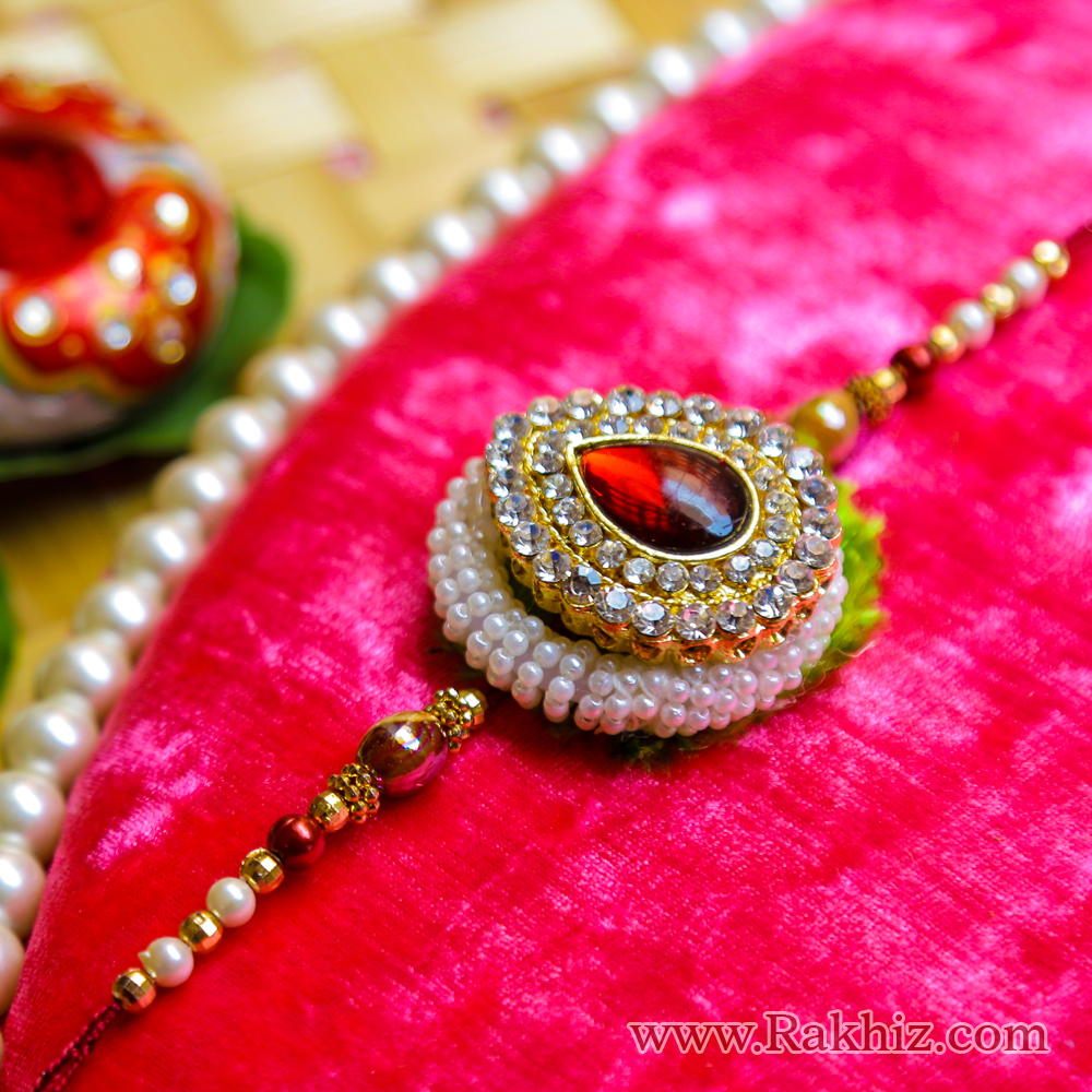 Premium Kundan Diamond Rakhi Buy Online Fancy Rakhi