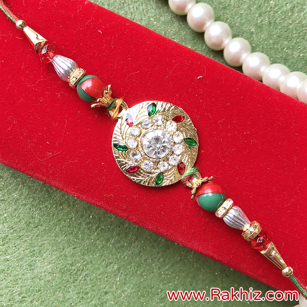 Metal Dial AD Rakhi For Brother | Buy Online Designer Rakhi
