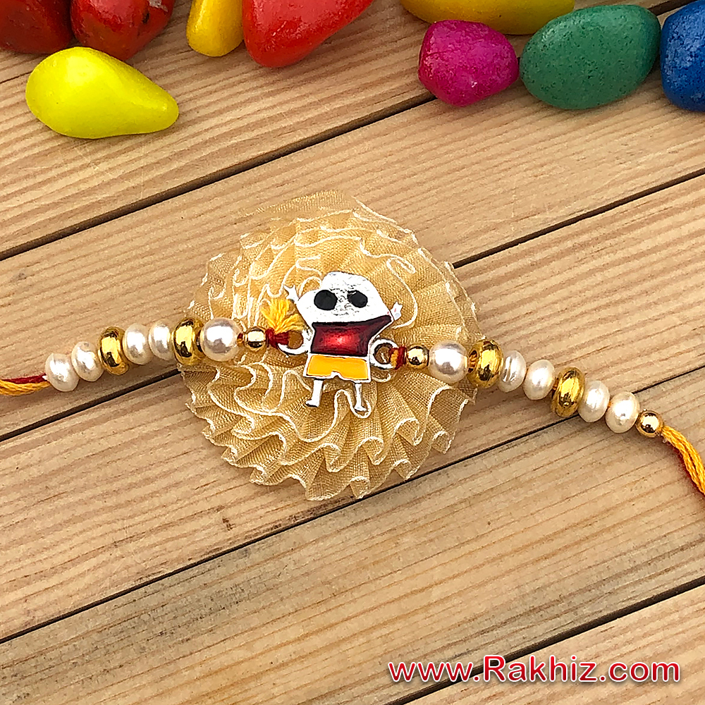 Creative Satin Base Cartoon Shinchan Metal Kids Rakhi | Buy Online Kids  Rakhi