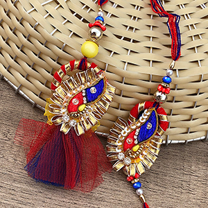 Royale Gota Zardosi Look Rakhi for Bhaiya Bhabhi