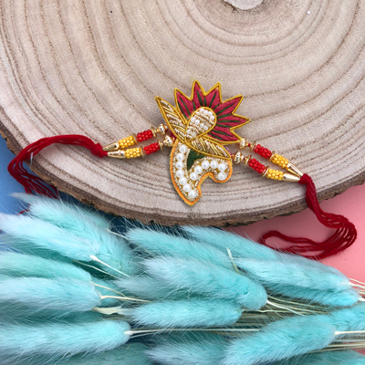 loving stone, beaded special design Rakhi for brothers