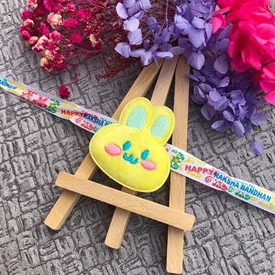 Beautiful Pikachu face character Rakhi for kids
