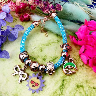 Cool sun symbol Bracelet Rakhi for girls