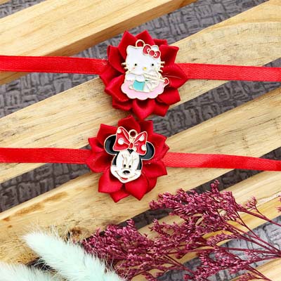 Famous kitty and Minnie mouse Rakhi for kids