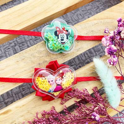 Famous Minnie and Barbie s Rakhi combo for kids