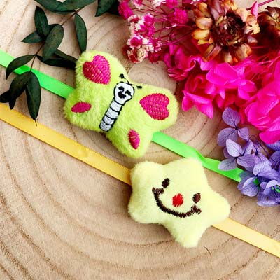 Attractive butterfly and star design Kids Rakhi combo