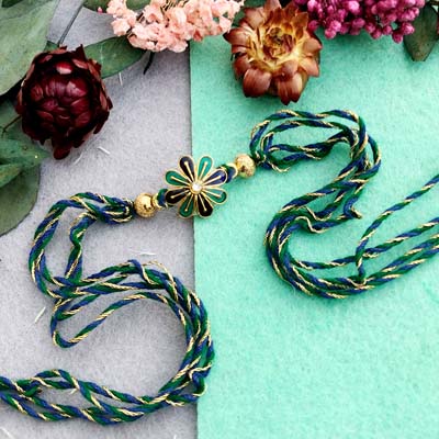 Flower design beautiful thread Rakhi