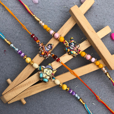 Divine Trinity Auspicious Rakhi Combo