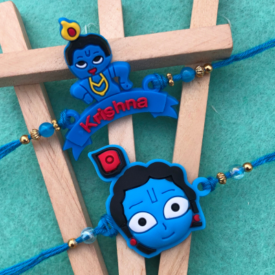 Divine Duo Krishna Kids Rakhi Set