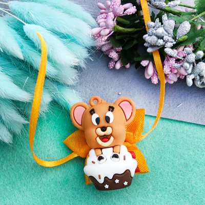 cute mouse cartoon face Rakhi for kids