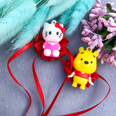 special Teddy & kitten Rakhi combo for kids