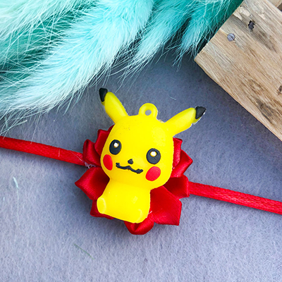 Flower based Pikachu Rakhi for kids