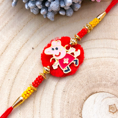 cartoon famous Peppa pig Rakhi for kids