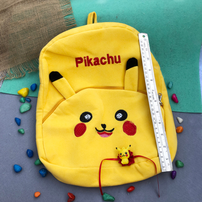 Pikachu Rakhi with Pikachu bag for kids