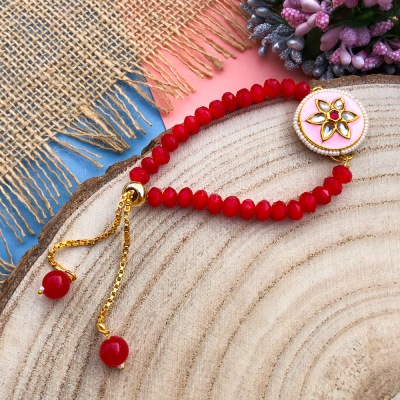 beautiful pearl bracelet Rakhi for Bhabhi, sisters