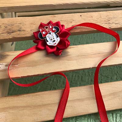 Beautiful flower based Minnie mouse Rakhi for kids