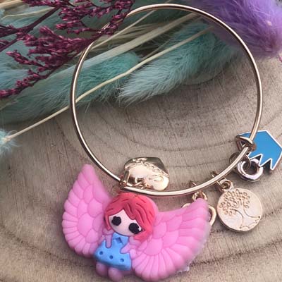 Pinkish sky Ferry bracelet Rakhi for kids