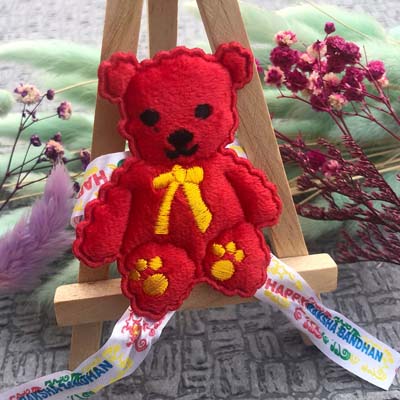 Authentic Red bear Rakhi for kids
