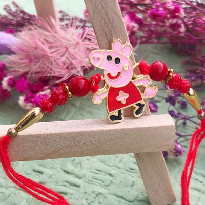 Nick jr famous cartoon Peppa pig Rakhi for kids