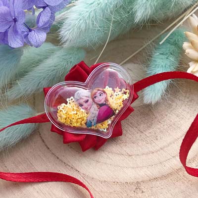 Heart shape beautiful barbie Rakhi for kids