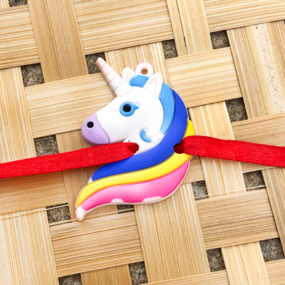 Girls Favorite cartoon face unicorn Rakhi