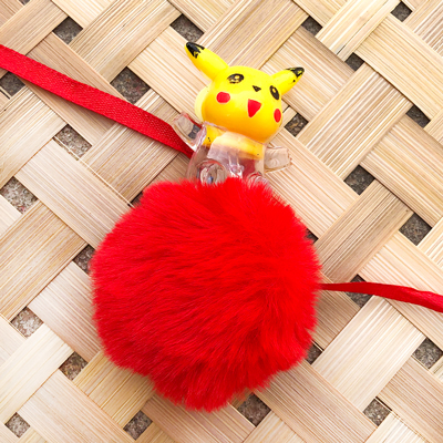 Cartoon character Pikachu smile PomPom Rakhi for kids