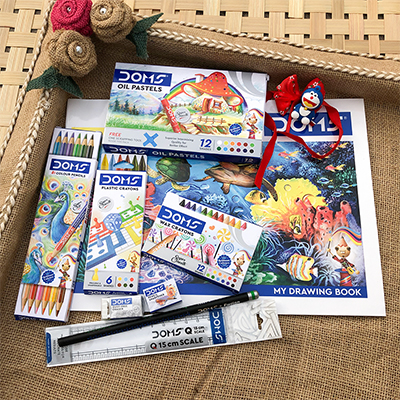 Doraemon kids Rakhi N Domz painting Stationery combo for kids