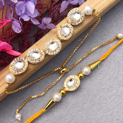 Authentic bracelet Rakhi with bracelet thread Rakhi for bhaiya and bhabhi