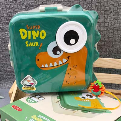 Super dino saur lunch box with dino saur Rakhi combo for kids