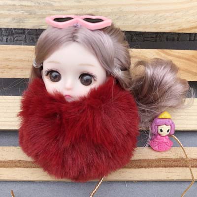 Red doll rakhi for girl