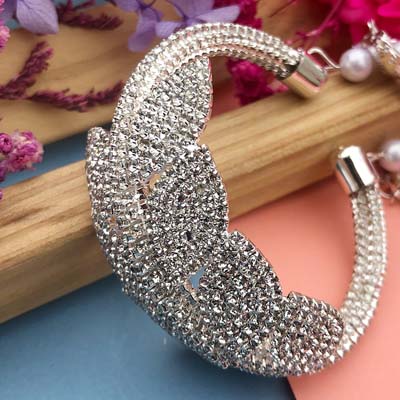 Diamond kada bracelet Rakhi for bhabhi and sister