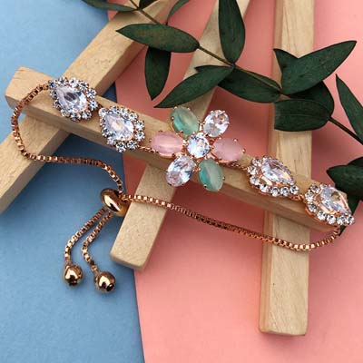 Gorgeous flower design bracelet Rakhi for womens,