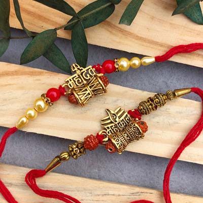 Blissful Mahadev , Mahakal rudraksh Rakhiz Set of 2