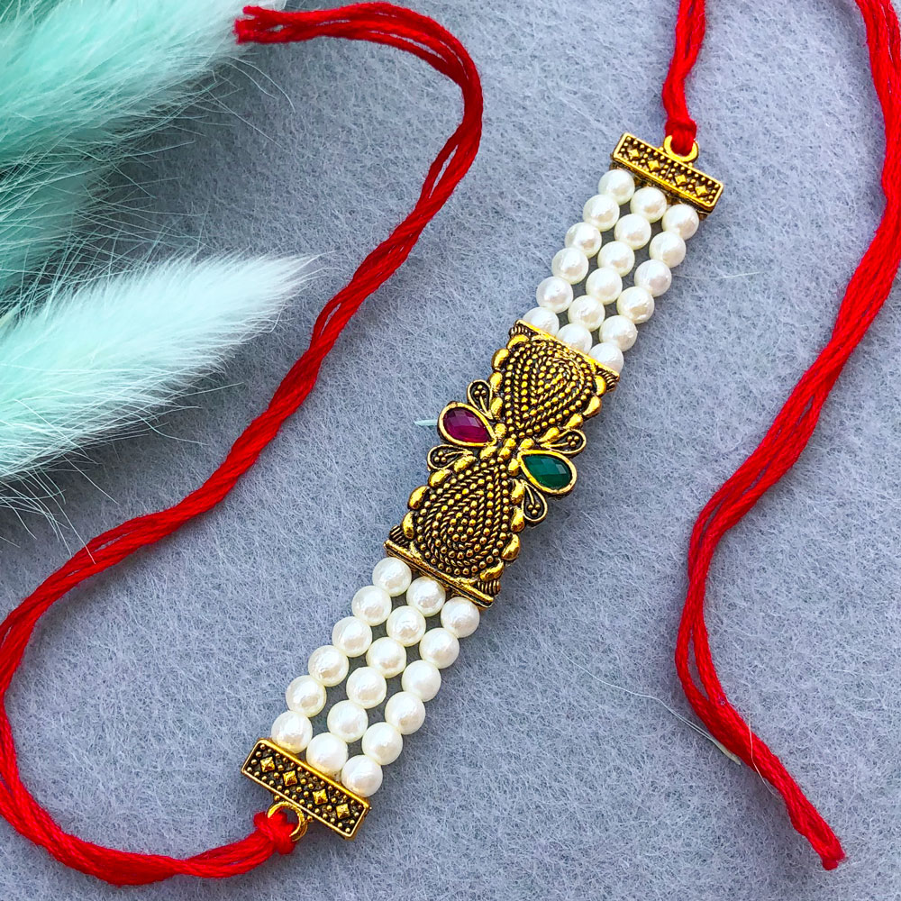 Authentic designe half bracelet Rakhi for bhaiya