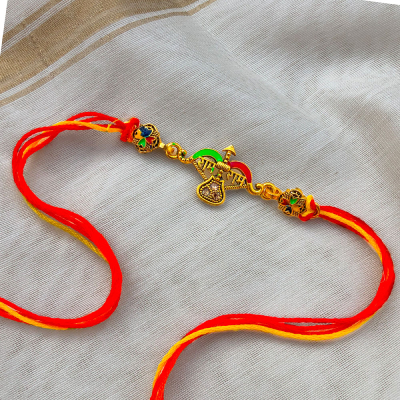 blissful Ram Ram symbol Dora Rakhi for bhaiya