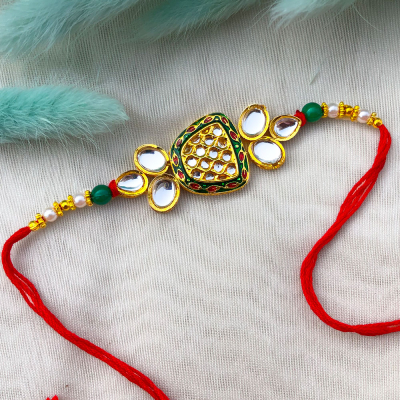 kundan flower jewellery design Rahi for bhaiya, bhabhi, sister