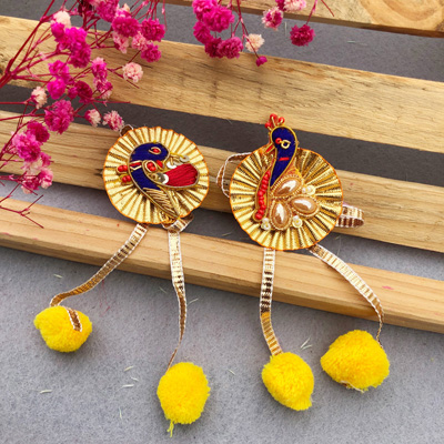 Elegant Peacock Design Rakhi set of 2 for everyone