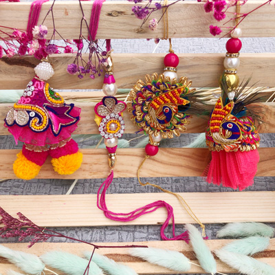 Authentic 2 pair of bhaiya bhabhi Rakhi