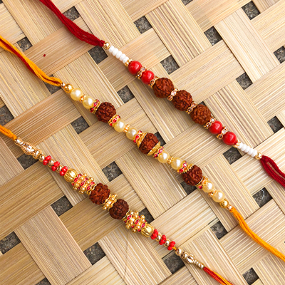 Designer pearl, beads Rakhi For Brother On Rakshabandhan