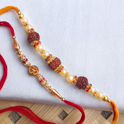 Traditional Rakhi set of 2 For Brother On Rakshabandhan