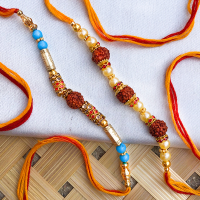 Rakhi Set of 2 - Simple Beautiful Rakhi for brother