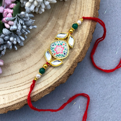 precious kundan jewelry design Rakhi for bhaiya