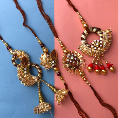 DIY lumba and Dora Rakhi combo of 2 pair for bhaiya and bhabhi