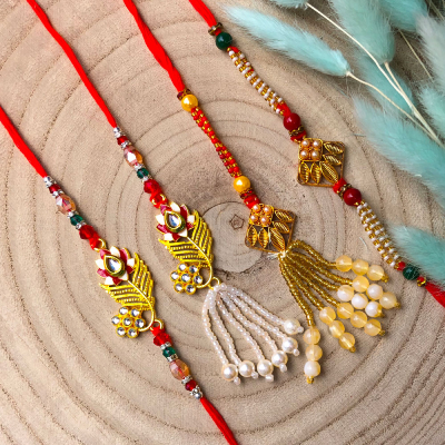 simply made bhaiya bhabhi Rakhi combo of 2 pair