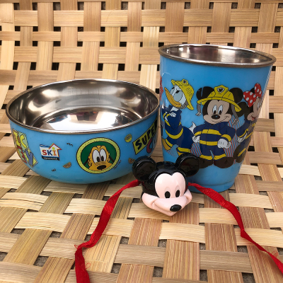 Useful Mug & bowl N mickey mouse Rakhi combo for kids